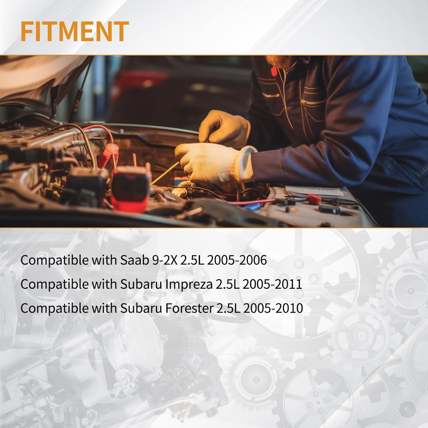 4PCS Fuel Injectors 12 Holes Compatible with Subaru Impreza 2005 2006 2007 2008 2009 2010 2011, Forester 2005-2010, Saab 9-2X 2005 2006 2.5L Replace# 16611AA680