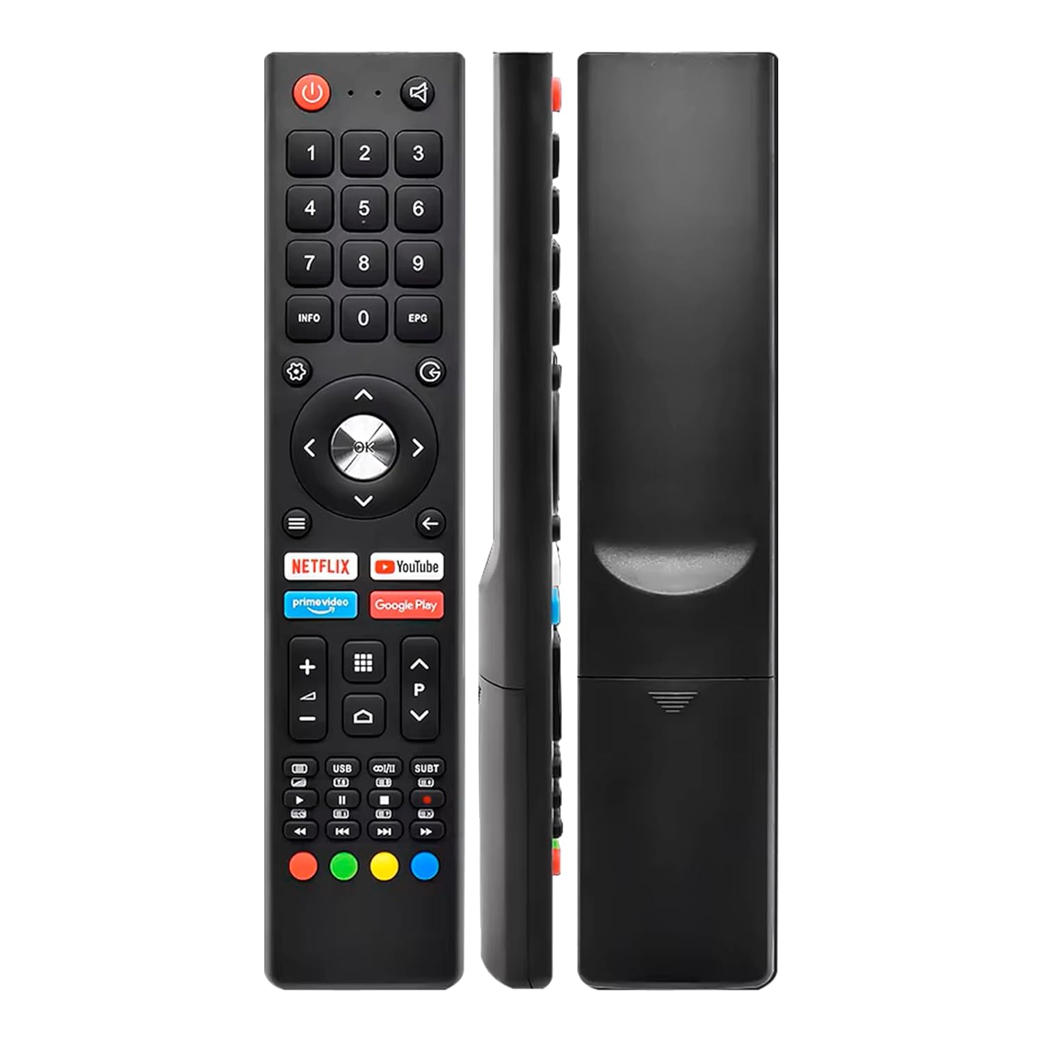 Original Replacement Remote Control for BPL Smart LED TV, Android 4K UHD Television with Netflix, Prime Video, YouTube, Google Play Keys Remote No. 1167 – with Voice Function (BPL Non Voice) Original Replacement Remote Control for BPL Smart LED TV, Android 4K UHD Television with Netflix, Prime Video, YouTube, Google Play Keys Remote No. 1167 – with Voice Function (BPL Non Voice)