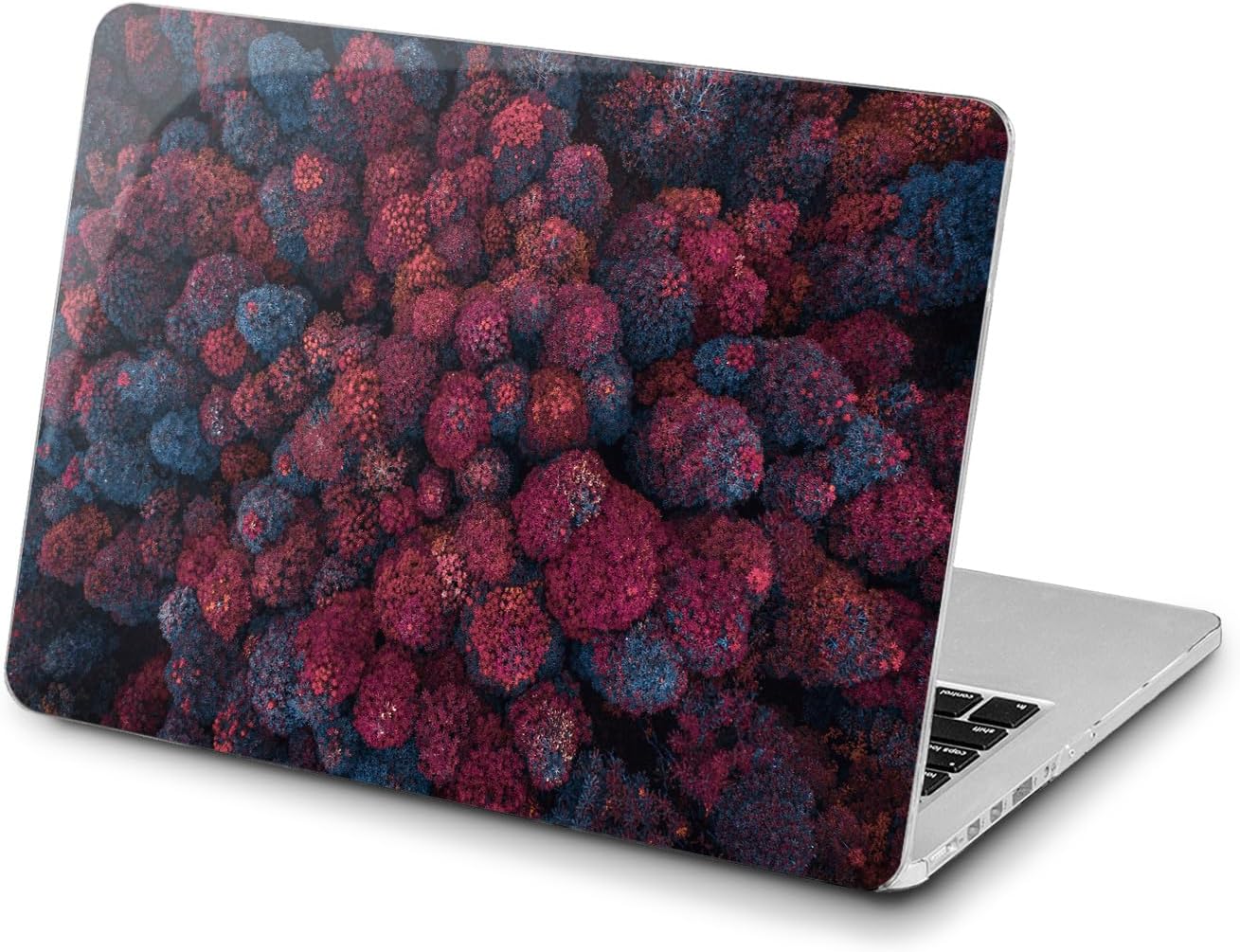 Hard Case Compatible for MacBook Pro 16 14 M3 M2 2023 M1 Pro 13 2022 Air 13 2021 Retina 2020 Mac 11 12 Crystals Texture Pattern Teal Print Glass Blue Design Top Touch Bar Cover t0160