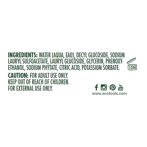 Miniatura 12 de Limpiador de brochas y esponjas de maquillaje EcoTools, tamaño de prueba, 3.4 onzas líquidas, paquete de 2.