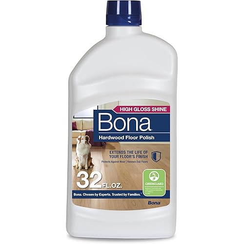 Bona Hardwood Floor Polish - 32 fl oz - High Gloss Shine - Polish for Wood Floors - Protects and Renews Dull Flooring - Covers 500 sq ft