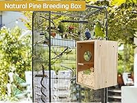 Vista 6 de Caja nido de pájaros, periquitos, caja nido de cría de pájaros, casa de nido de pájaros, caja de cría transparente de acrílico de madera