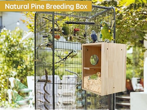 Miniatura 6 de Caja nido de pájaros, periquitos, caja nido de cría de pájaros, casa de nido de pájaros, caja de cría transparente de acrílico de madera para