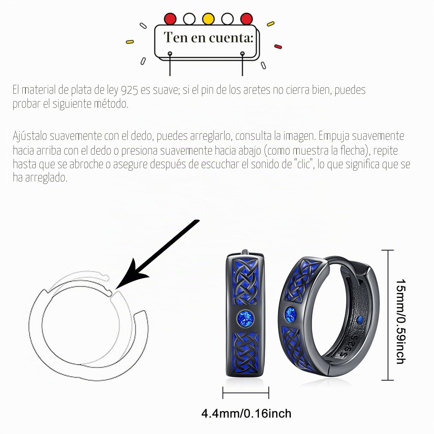 Pendientes vikingos para hombre de plata de ley 925 nórdicos vikingos, pendientes de aro vikingos, joyas de runa vikinga, regalos de Navidad para hombre y mujer