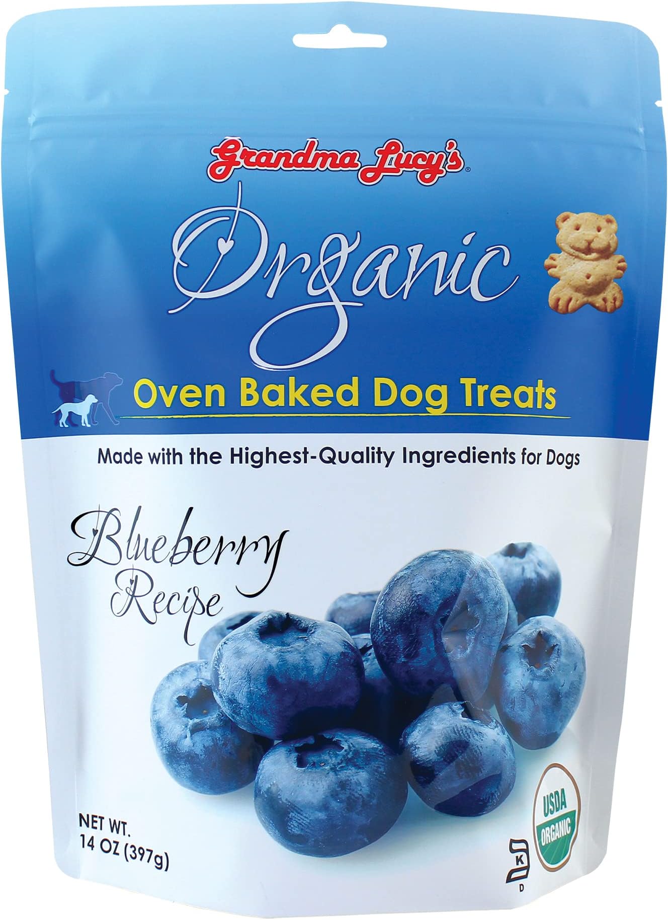 Grandma Lucy's Organic Oven Baked Dog Treats - Blueberry, 14 ozUSDA Organic
