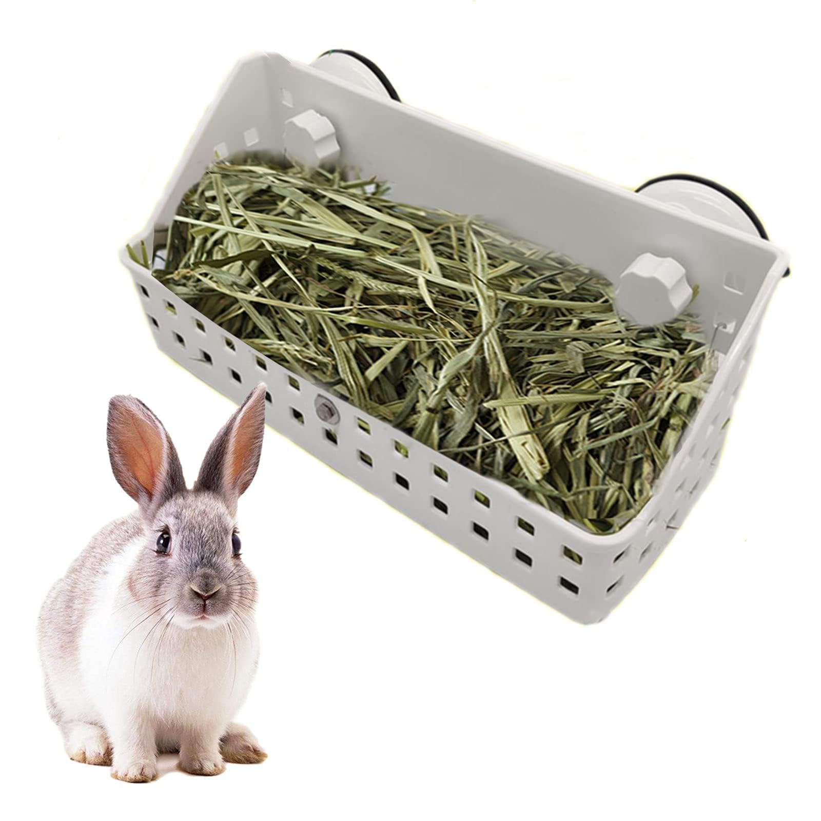 kathson Hay Feeder for Rabbit, Bunny Hay Holder Guinea Pig Hay Feeder Plastic Hay Rack for Rabbits Small Animal Chinchilla Ferret (7.5 X 4.7 X 5.5