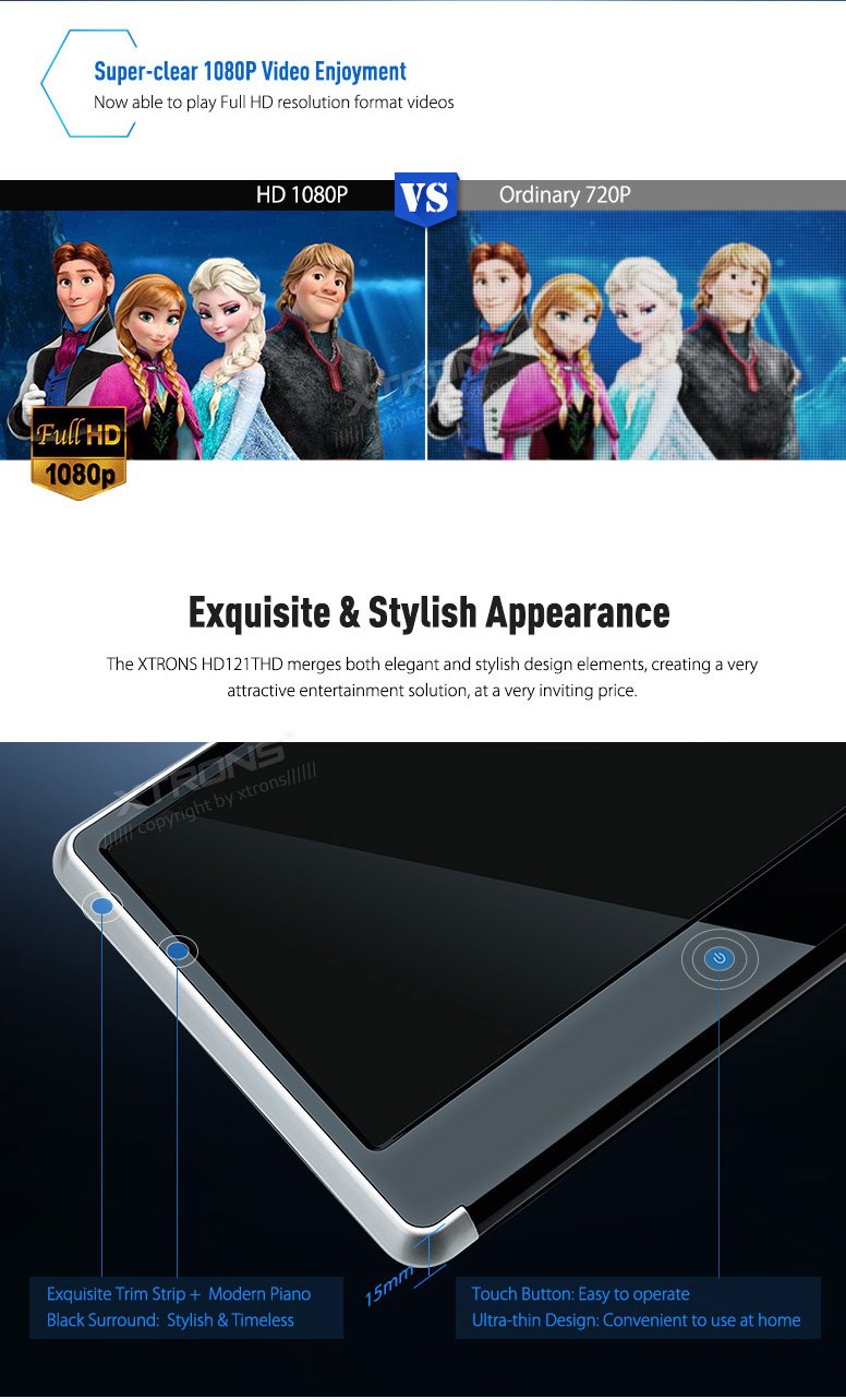 Amazon.co.jp: XTRONS 1個 11.6インチ 19201080 HD デジタル TFT IPS