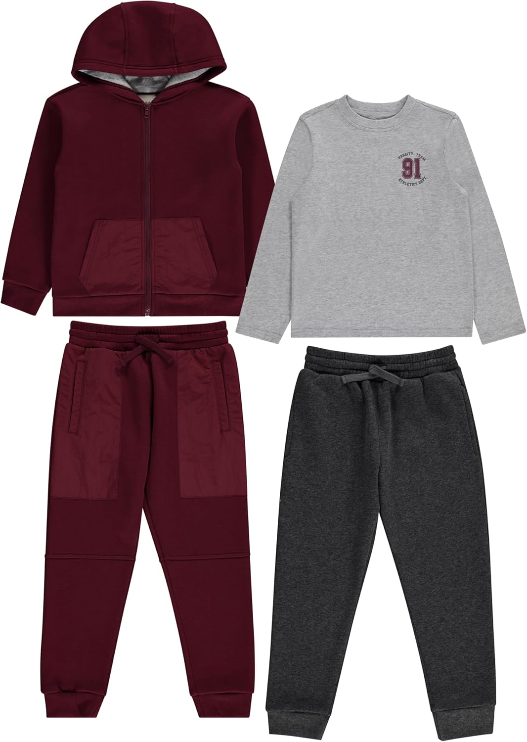 STITCH & STONE Boys 4 Pack Wardrobe Outfit Stylish and Comfortable Clothes for Boys