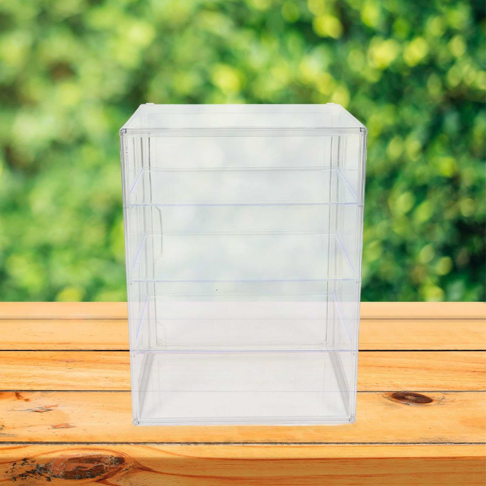 VILLCASE Transparenter Brotaufbewahrungsbehälter mit 4 Verstellbaren Ebenen und Magnetverschluss für Küchenarbeitsplatte Praktischer Brotkasten zur Aufbewahrung von Gebäck und Brot