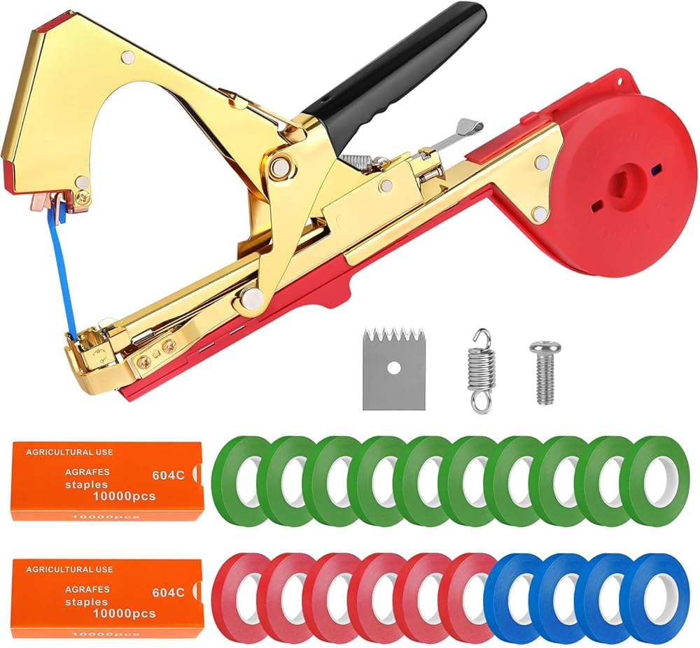 Amazon.co.jp: 誘引結束機 園芸用 荷締機 農園 家庭菜園 果樹用 片手