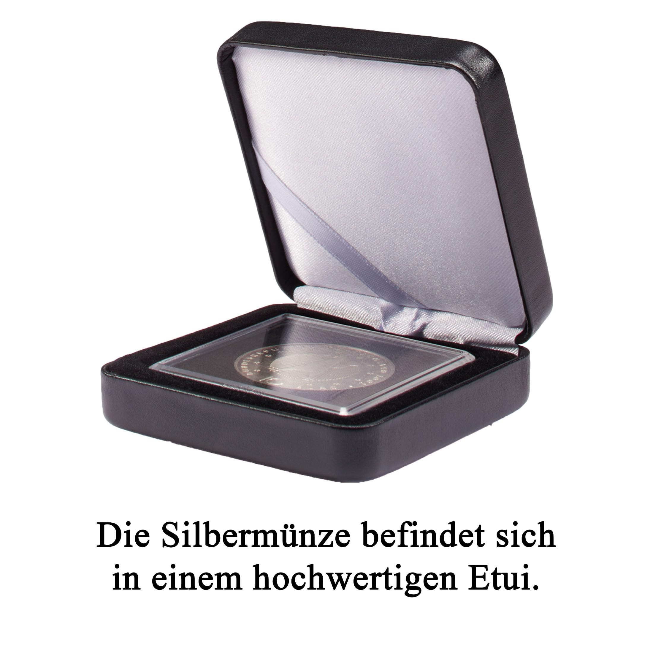 Silbermünze 1 oz Krügerrand | Aktueller Jahrgang | Feinsilber 999 | In Münzkapsel & schwarzem Etui | Inkl. Grußkarte und Echtheitsgarantie | Geschenk & Sammlermünze