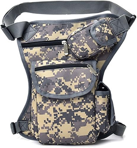 Miniatura 8 de Riñonera de lona para senderismo, bolsa táctica de pierna caída, bolso para correr, cinturón de cadera, al aire libre, motocicleta, bicicleta,