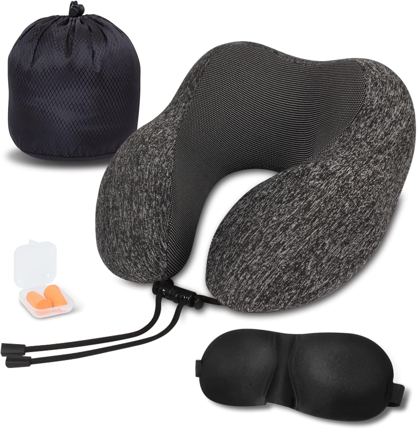 Neck Pillow 100 Pure Memory Foam Travel Pillows for