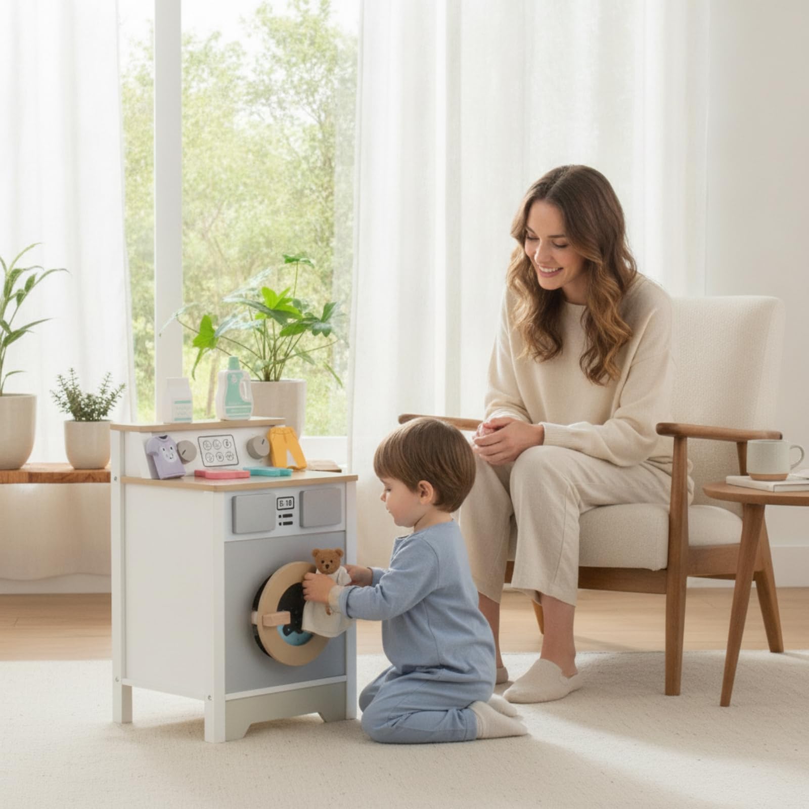 Milageto Lavadora Juguete Infantil Giratorio para Guarrías