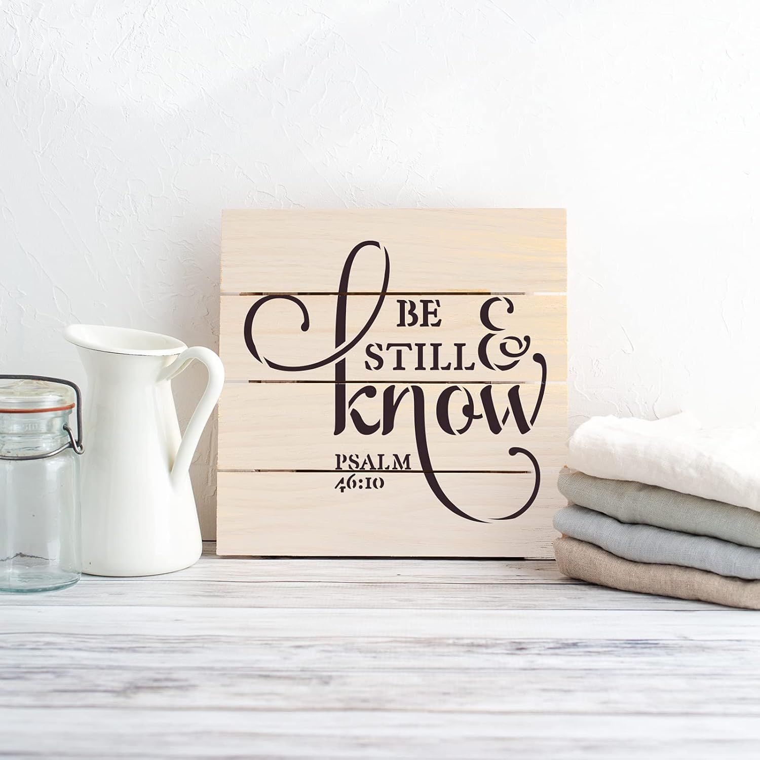 Be Still Know Stencil - Stencil, Wall Decor, Be Still Stencil, Stencils, Psalm Stencil