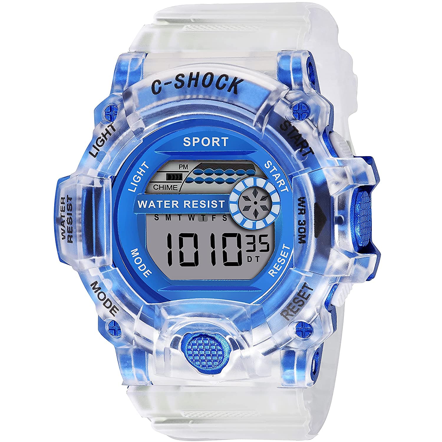 REDUX Digital Mens & Boys Watch (Blue Dial,Transparent Colored Strap) (B09CDWLNGF) Amazon Price History, Amazon Price Tracker