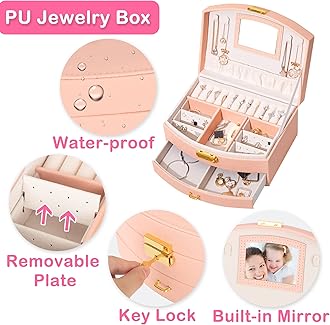 ONECOCOA Hair Accessories for Girls，Teen Girl Gifts Including Jewelry Box/Hair Clips/Hair Barrettes/Hair Ties/Hair Bows，birthday gift for girls age 6 7 8-14（Cute Bear）