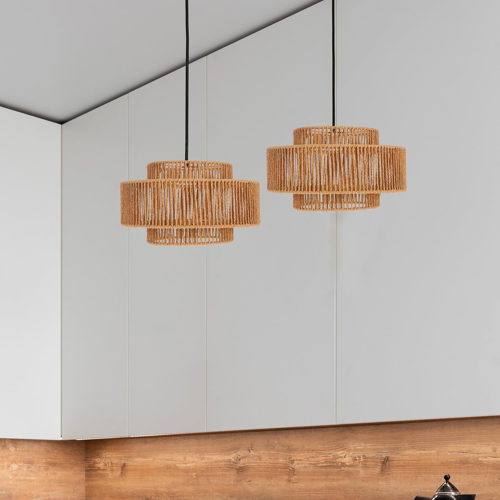 Gadpiparty Paralume Piccolo in Carta e Ferro Khaki Clip, Facile da Installare e Diffusore di Luce per Caffè e Stili Decorativi Minimalisti e Boho