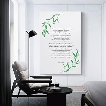 Amazon.com: TYPOART You Deserve A Lover Poem By Frida Kahlo