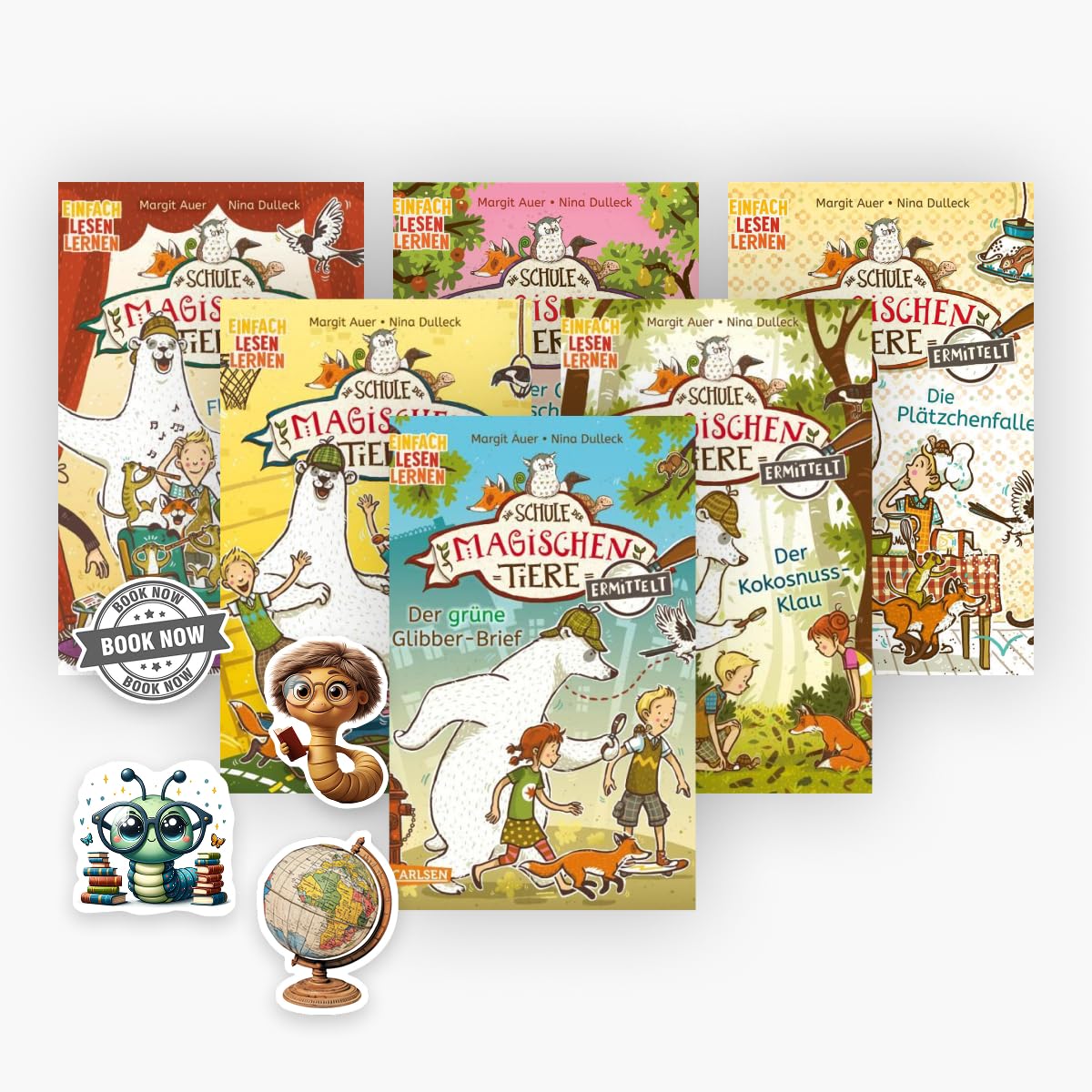 Die Schule der magischen Tiere ermittelt - Komplettset (Band 1-6) 1 exklusives Stickerset