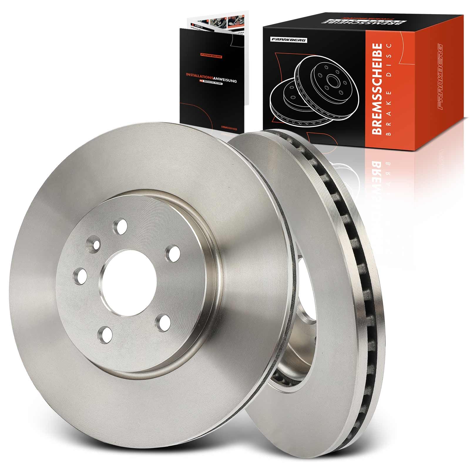 Frankberg 2 discos de freno delanteros ventilados de ⌀300 mm 13502059 | Compatible con: Mokka/Mokka X J13, Trax