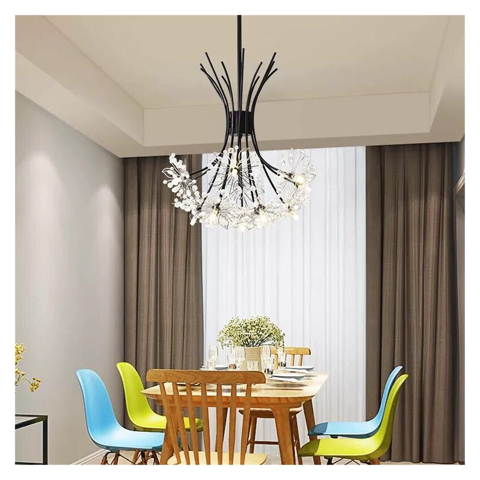 Lustre LED Moderne Art Déco 36W 6000K Blanc - Plafonnier Luxe - NEUF