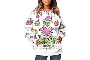 Aryapyper Ugly Christmas Sweater Plus Size: Y2K Oversized Monster Hoody