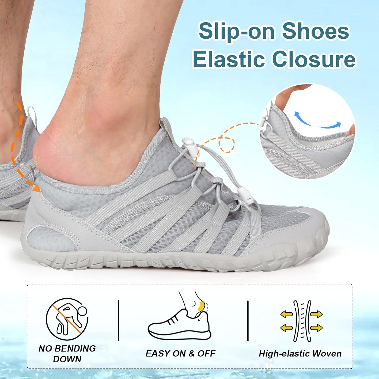 LeIsfIt Water Shoes for Women Men Barefoot Beach Swim Shoes Quick-Dry Aqua Socks for River Pool Lake Hiking Kayaking Surfing