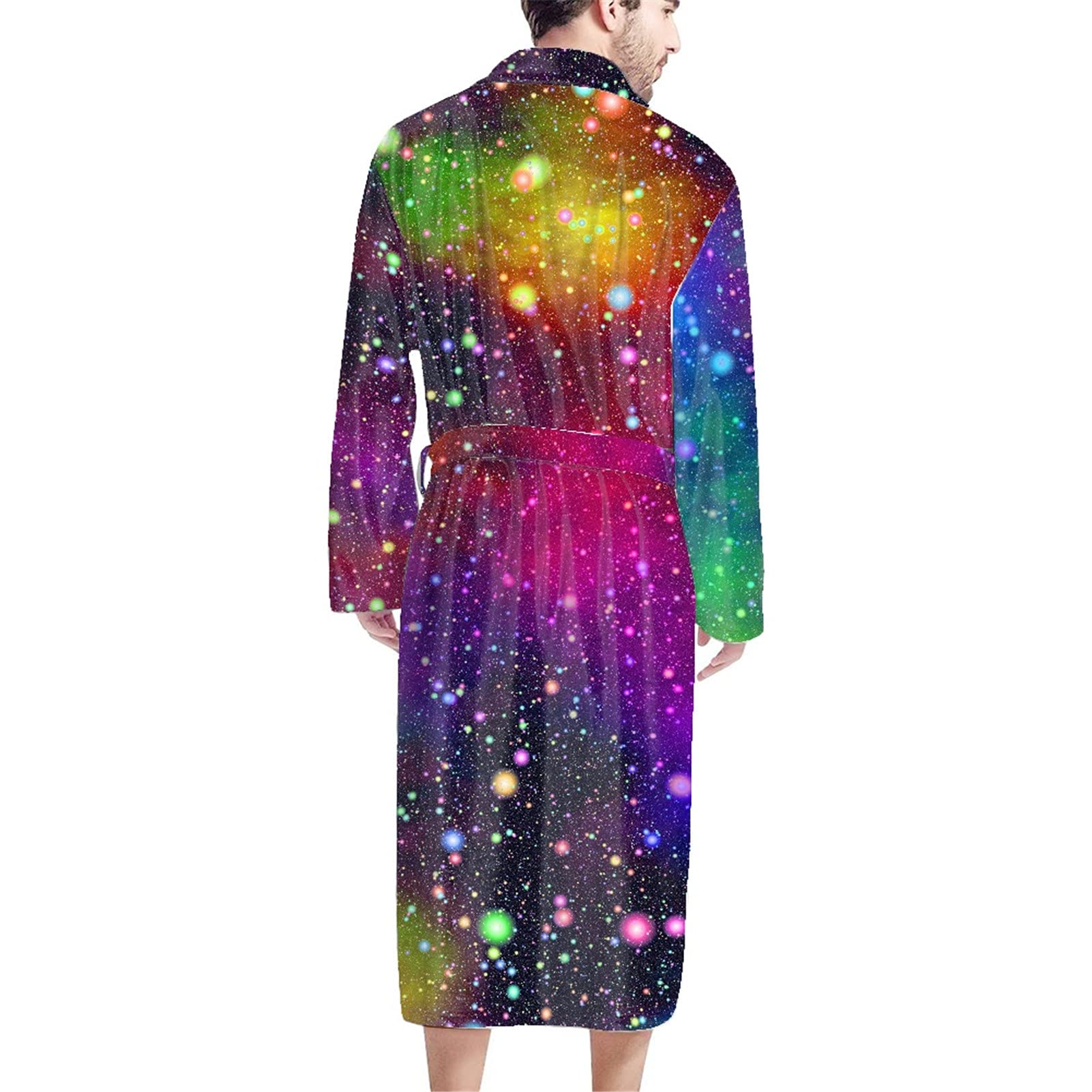 WELLFLYHOMMens Bathrobe Lightweight Bath Robe Big and Tall Kimono Robes Sleepwear Pajamas