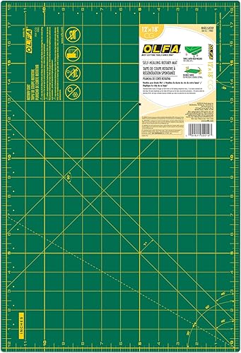 Vista 7 de OLFA Alfombrilla giratoria de doble cara autorreparable de 12 x 18 pulgadas (RM-CG-01/GRY) - Alfombrilla de corte de doble cara de 12 x 18 pulgadas