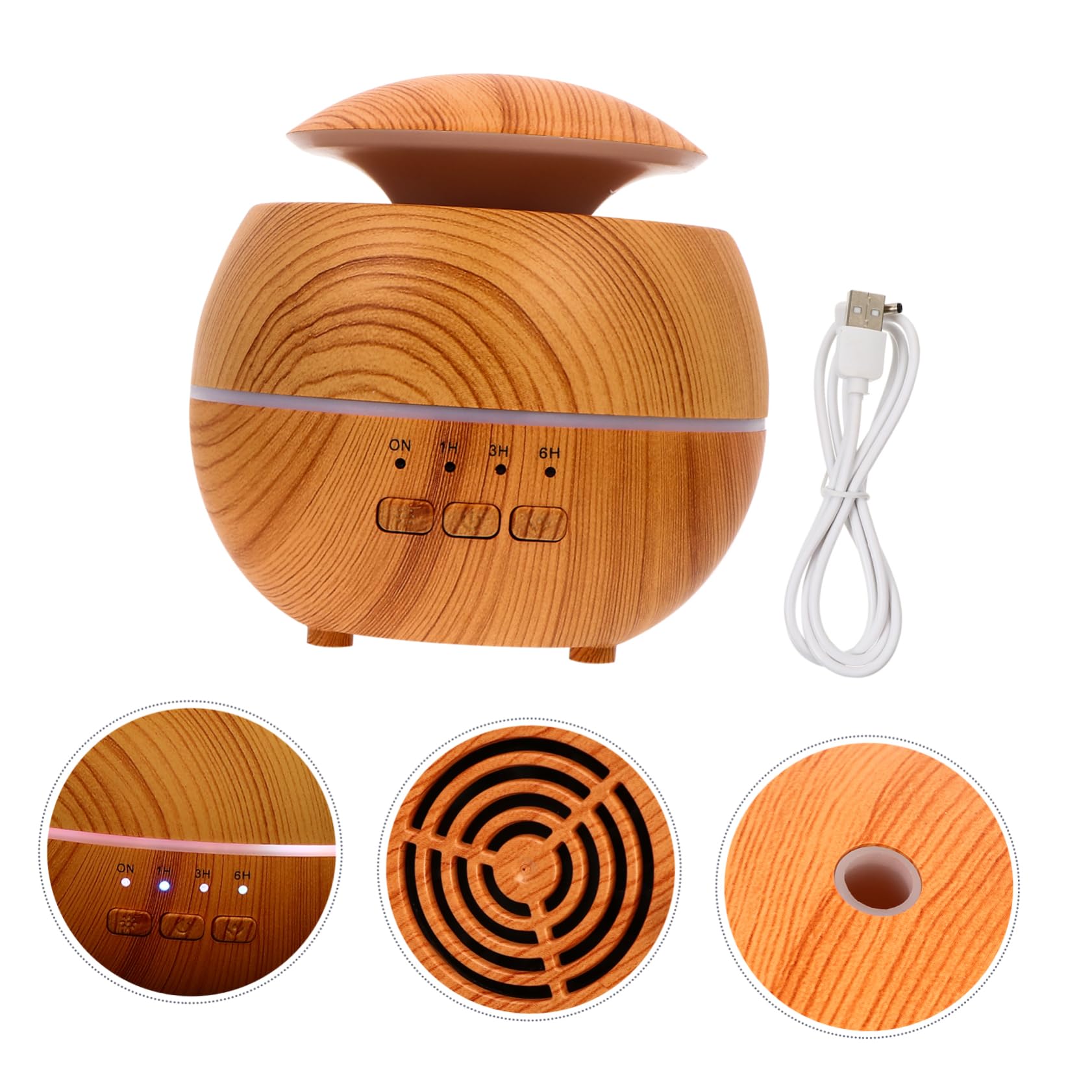 MAGICLULU 120-Ml Aromadiffusor mit LED Licht Leiser Duft Luftbefeuchter aus PP ABS Automatische Abschaltung für Zuhause und Büro