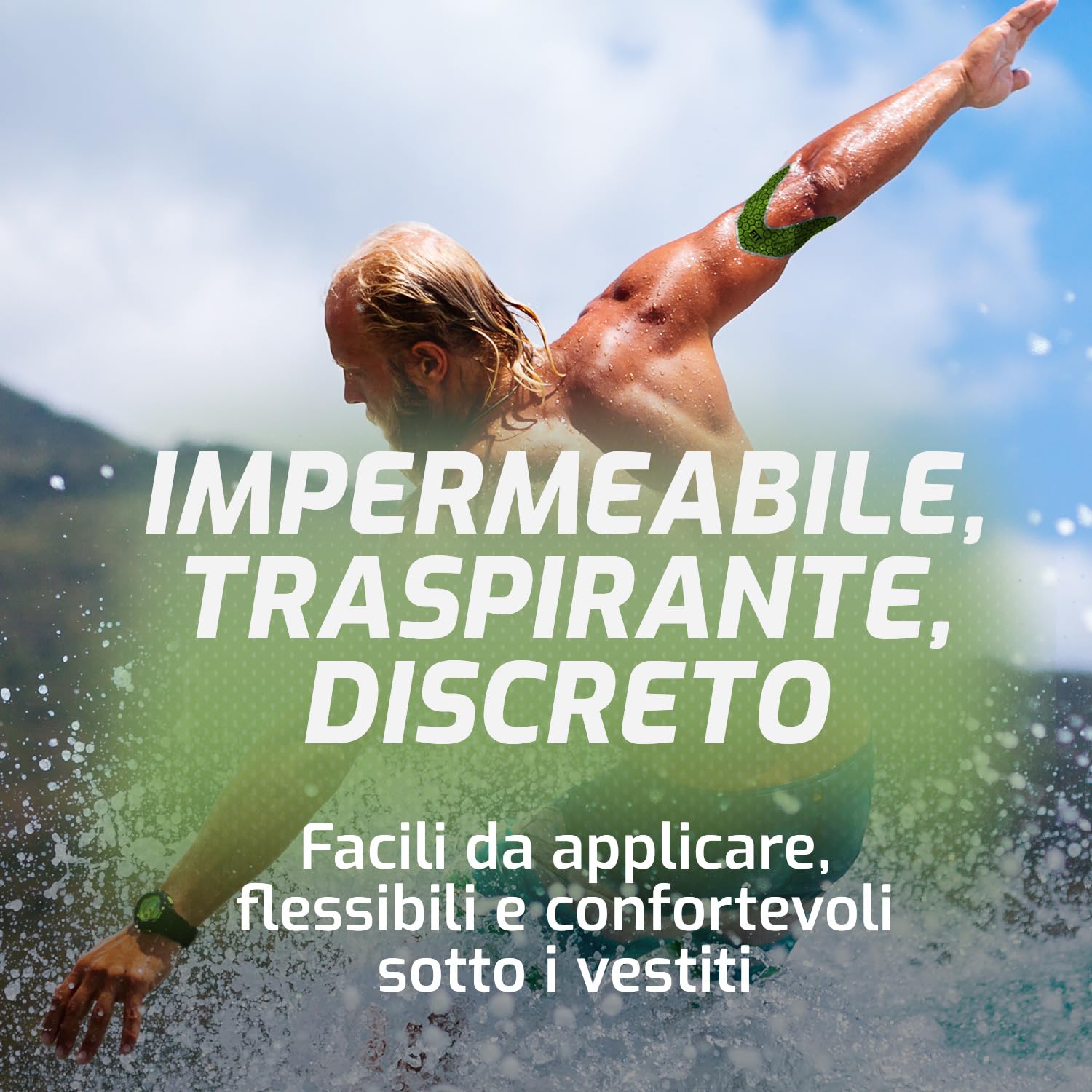FIT Therapy – Cerotti Antidolorifici e Antinfiammatori Gomito - Per Epicondilite, Tendinite, Borsite, Artrosi - NON SCALDA, Impermeabile, Senza Farmaci, Dura 5 Giorni (10 Cerotti)