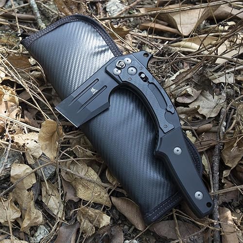 Miniatura 5 de KATSU Hacha plegable de campamento hacha táctica japonesa plegable de bolsillo con bloqueo de eje para supervivencia exteriores corte y división de