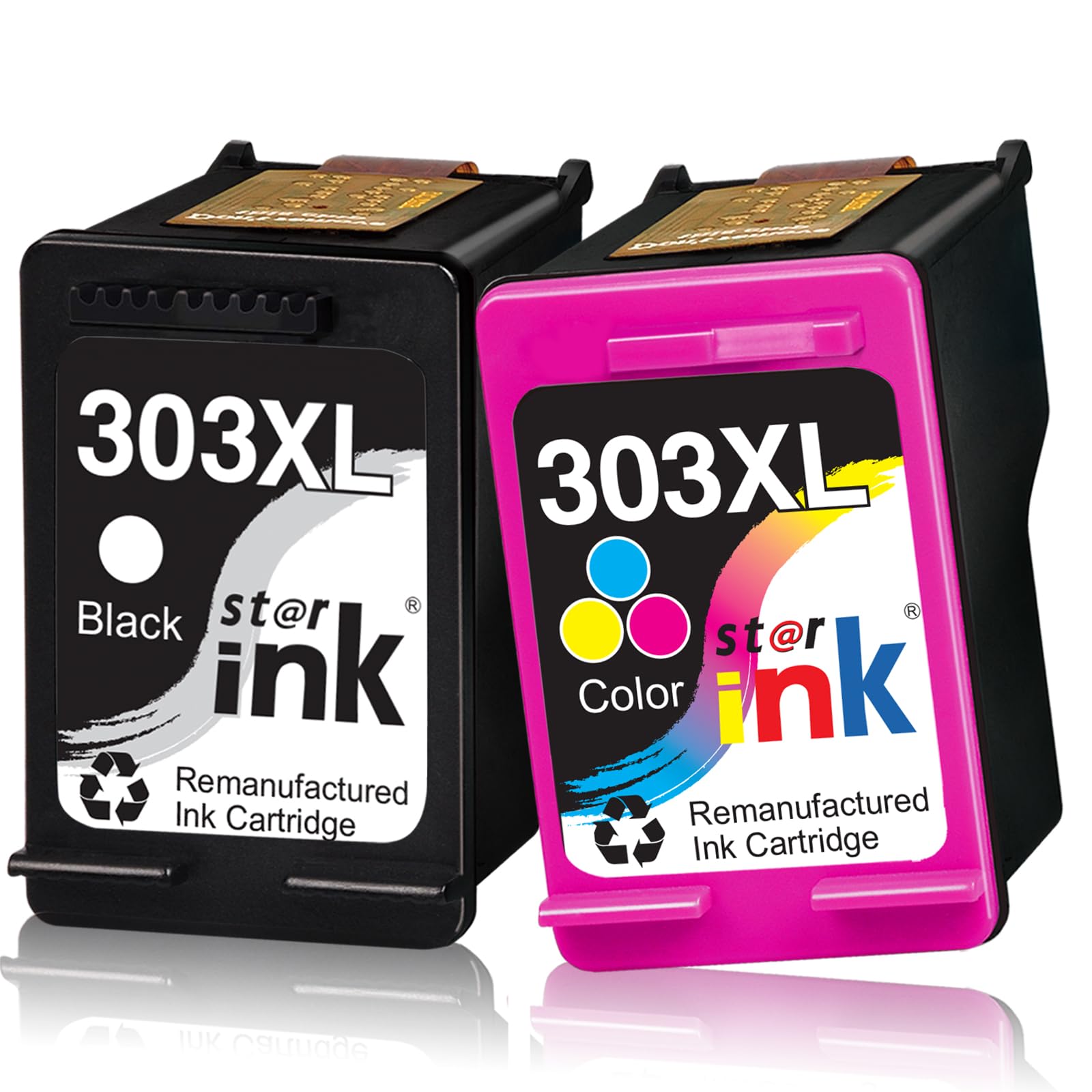 Starink 303XL Sostituzione per Cartuccia HP 303 XL Nero e Colore Inchiostro per HP Envy Photo 6230 6232 6220 6234 7830 7130 7134 7800 7900 6222 7855 Tango X, Confezione da 2
