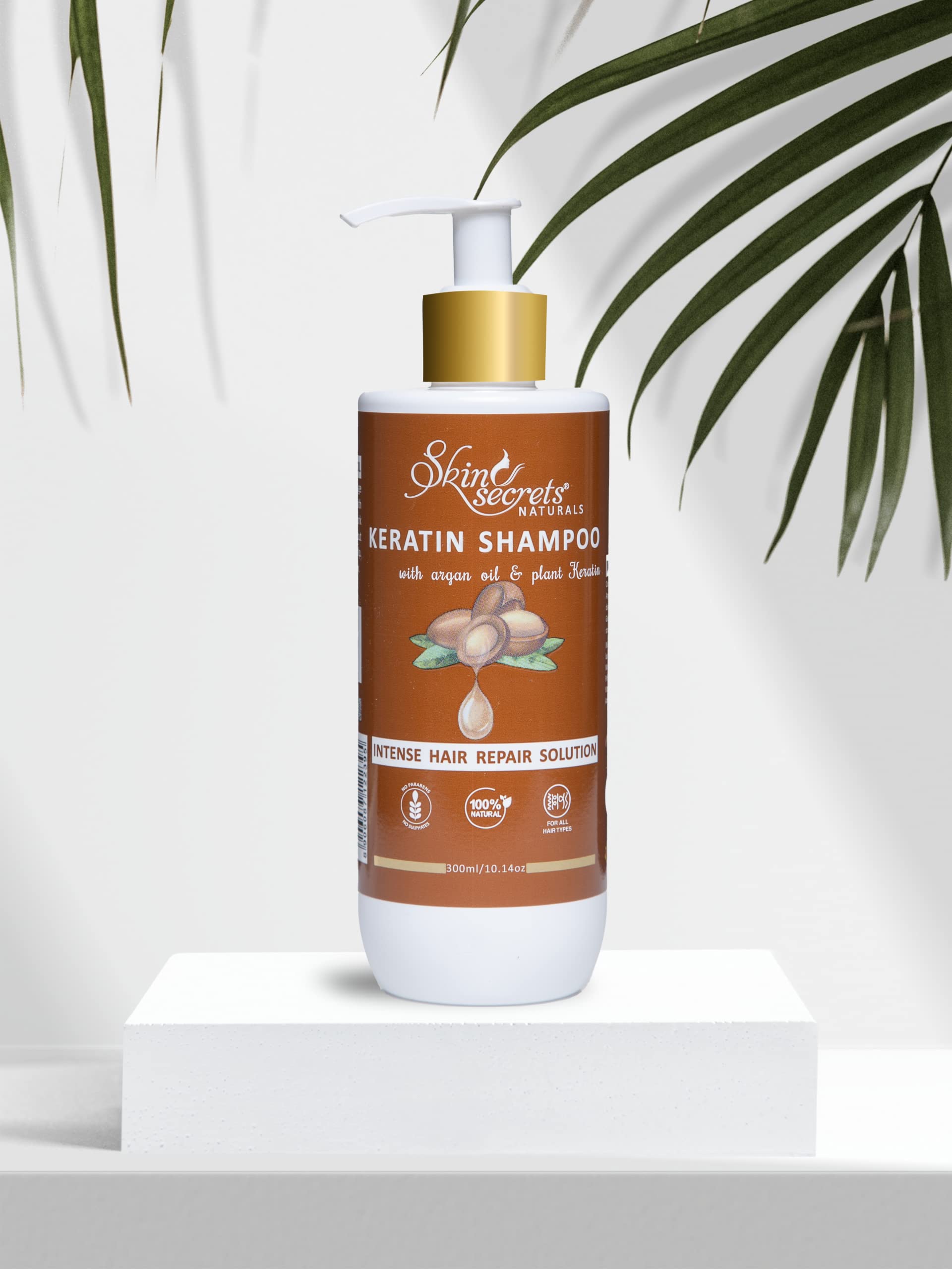 Skin Secrets Argan Keratine Shampoo with Argan Oil For Damaged and Weak Hair| Paraben & Sulphate Free| 300ml