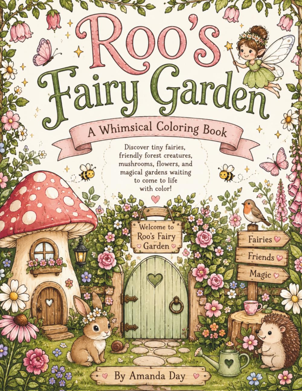 Fairy Garden Coloring Book — Roo's Fairy Garden: A Whimsical Woodland Coloring Book for Kids & Adults