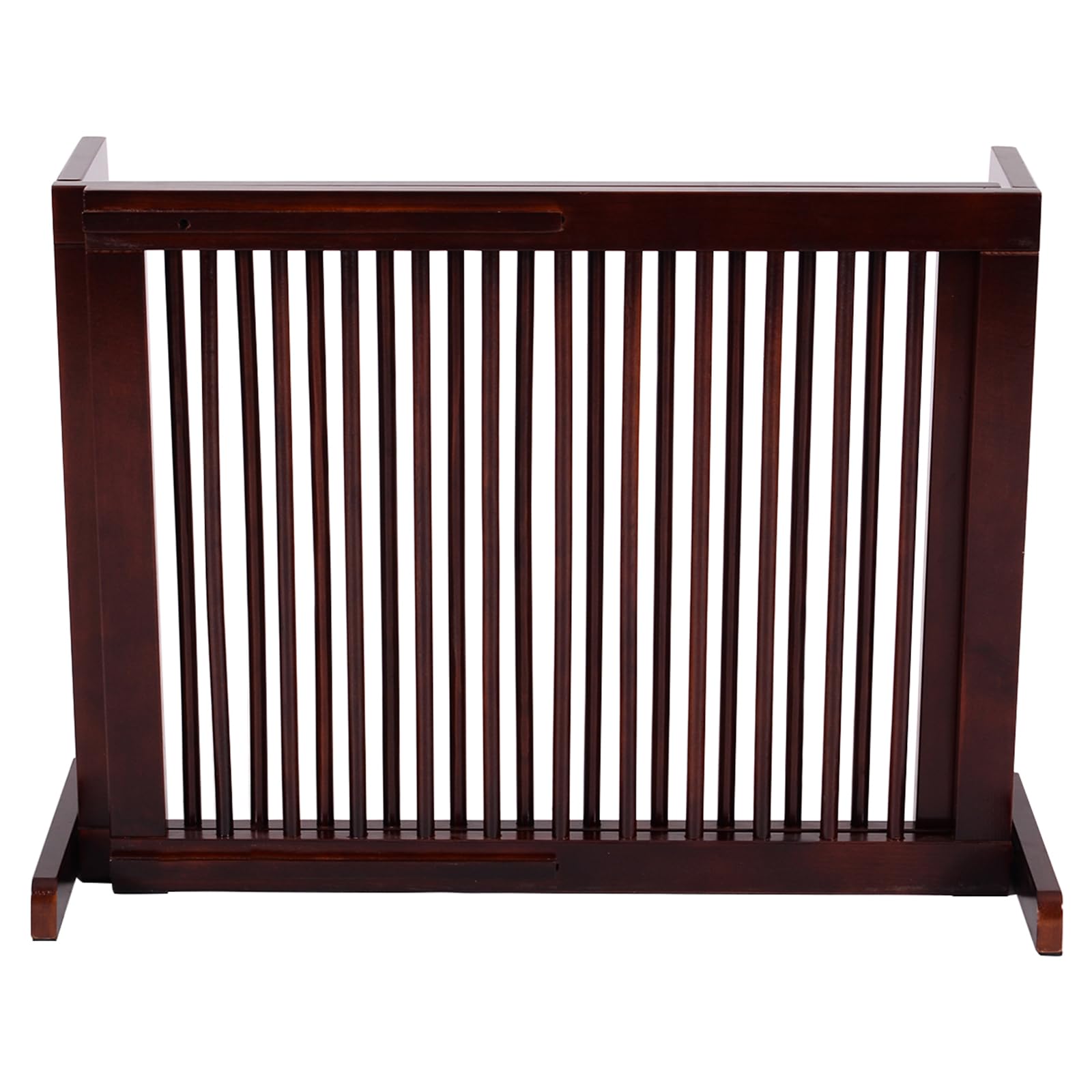 COSTWAY Barrera de Seguridad Extensible Valla de Madera para Puerta Escalera Protección para Perro Mascotas