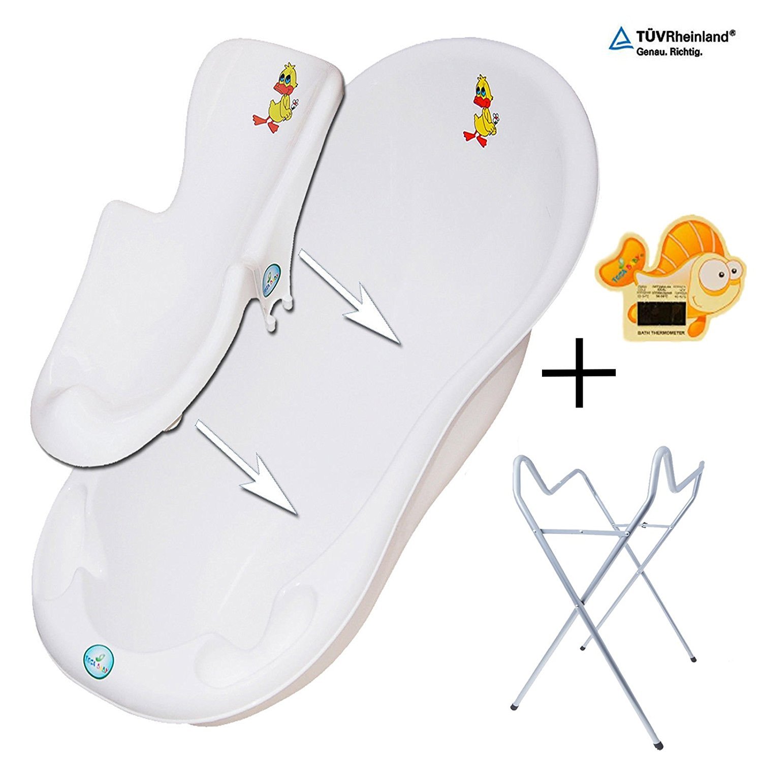 Gofuture baby bath with stand, tub seat 102 cm (Duck White)