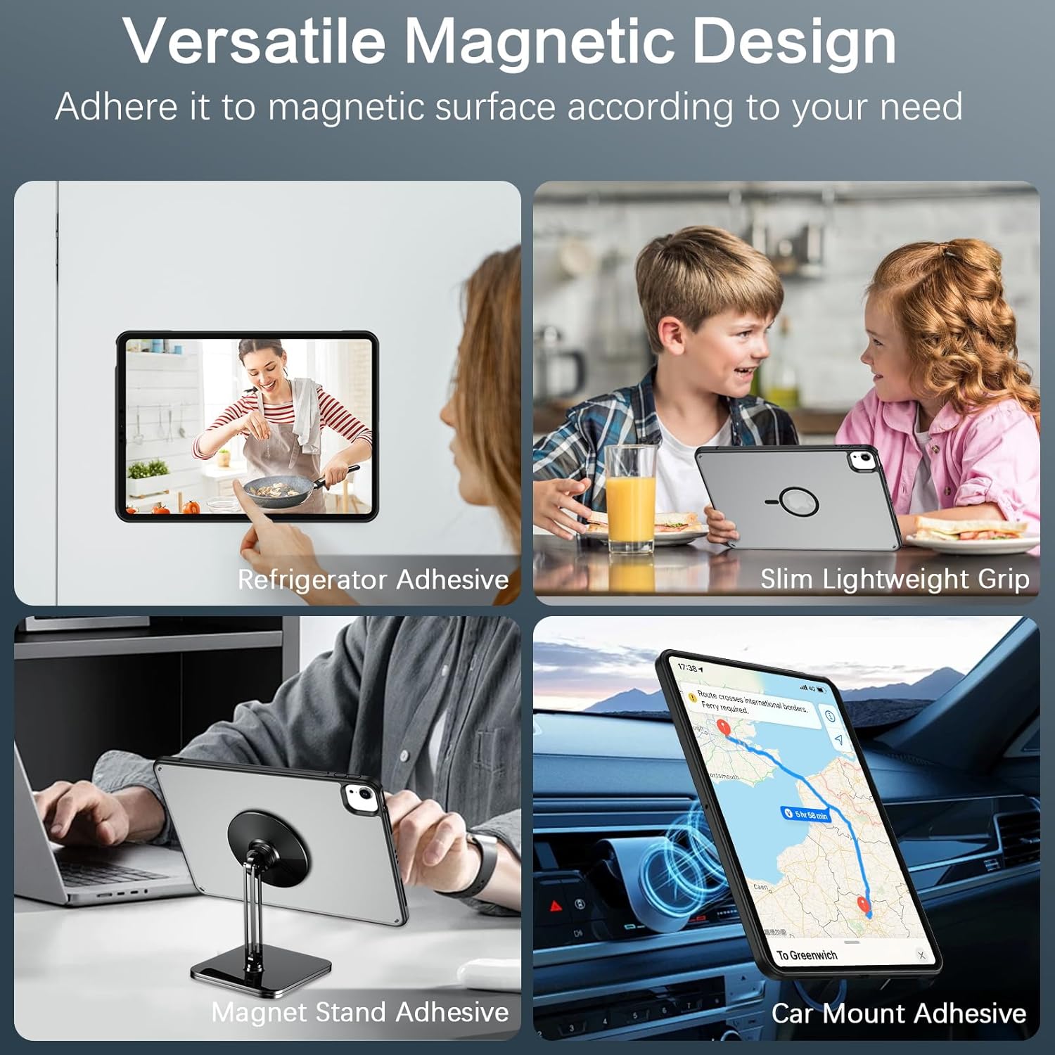 BENTOBEN for iPad Air 11 Inch Case M3/M2 (2025/2024), iPad Air 7th/6th Gen Magnetic Case,Translucent Matte Shockproof Protective Tablet Cover for iPad Air 5th/4th Generation 10.9" 2022/2020, Black