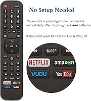 Vista 2 de Universal for All Hisense-TV-Remote Compatible with All Hisense 4K LED HD UHD Smart TVs - Not for fire & roku TV