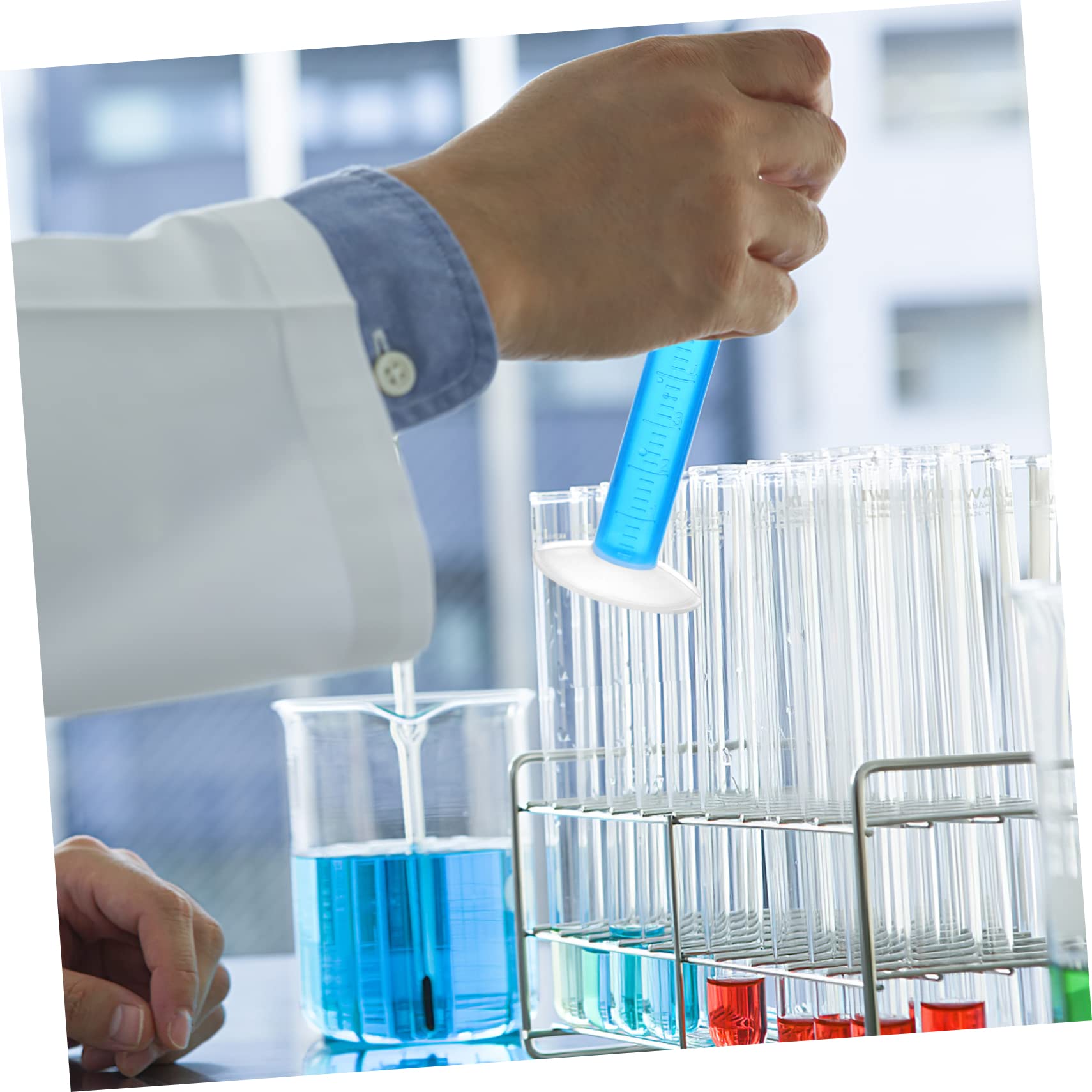 MAGICLULU 3 Set Becher e Cilindri Graduati con Pipette per Tubetti per Laboratori e Cucine Resistente Ad Acidi e Capacità e Facile Controllo delle Quantità