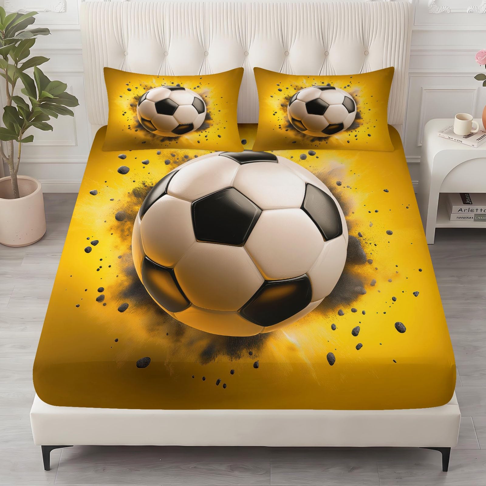 Juego de sábanas bajeras ajustables de 3 piezas, 160 x 200 cm, de microfibra suave, con 2 fundas de almohada de 80 x 80 cm, colchones de hasta 30 cm