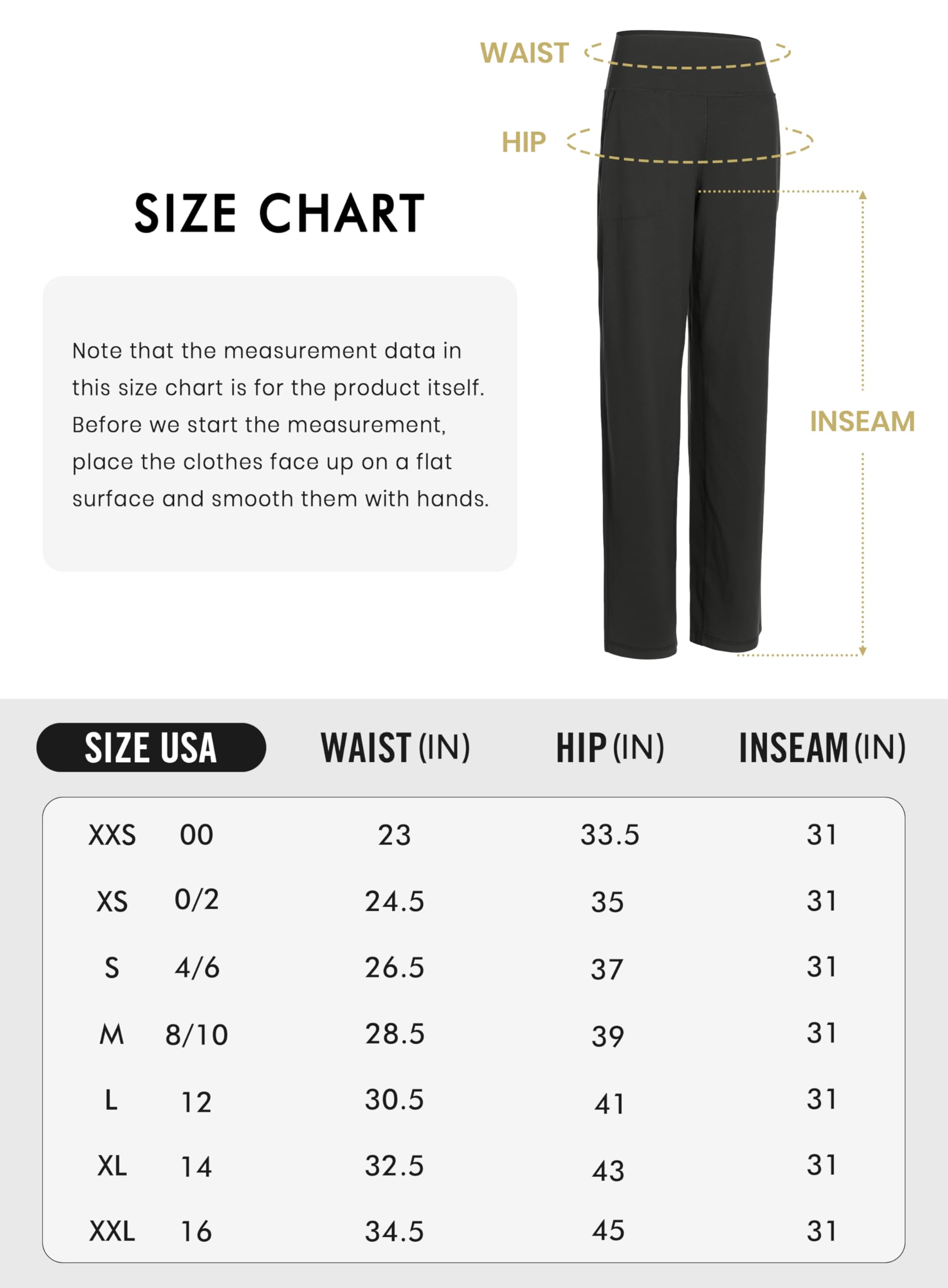 CRZ YOGA Mujeres Butterlift Talle Alto Pantalones Anchos con Bolsillos 74cm - Yoga Salón Confortable