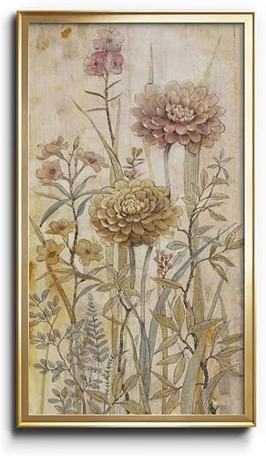 Miniatura 12 de Renditions Gallery Feeling Wild II - Impresiones botánicas modernas para decoración de pared, 16 x 28 pulgadas, marco dorado, arte de pared floral