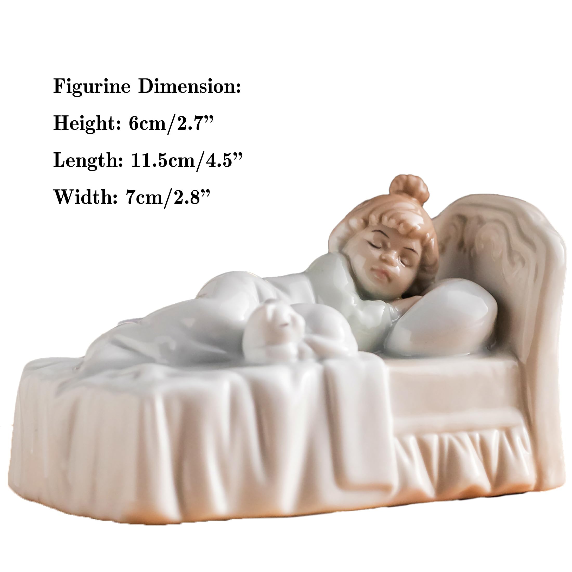 Figurine En Porcelaine Maman Endormie Avec Bébé - Souvenir Émotionnel Et Décoration Intérieure
