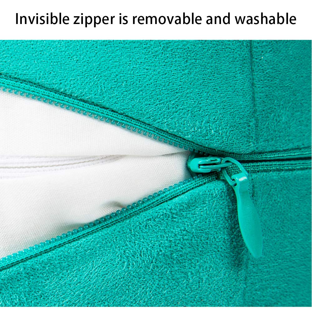 AIZYR Relleno De Algodón De Alta Elasticidad Almohada De Refuerzo De Yoga, Almohada De Meditación Rectangular con Asa De Transporte para Yoga Restaurativo,Verde