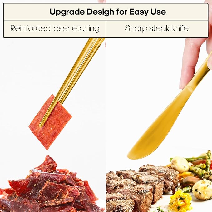 Introducing our premium Stainless Steel Utensils Set, designed with convenience and durability in mind. Crafted from high-quality, food-grade 18/8 stainless steel, these utensils offer outstanding resistance to rust and corrosion, ensuring they remain sharp and lightweight over time. Their easy-to-clean surface makes them perfect for everyday use, and the set is fully dishwasher-safe for added convenience. These long-lasting, reusable utensils are an eco-friendly alternative to disposable cutlery, making them a smart choice for those who love to dine sustainably.