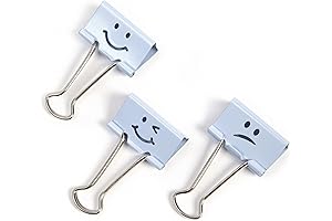 Rapesco Binder Clips, 3/4 Inch Emoji Clips Pack Of 20