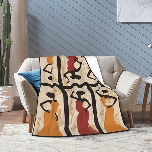 Miniatura 2 de Hermosa manta vintage para mujeres afroamericanas, manta de franela de microfibra de felpa de 40 x 30 pulgadas para cama, sofá, campamento, viajes