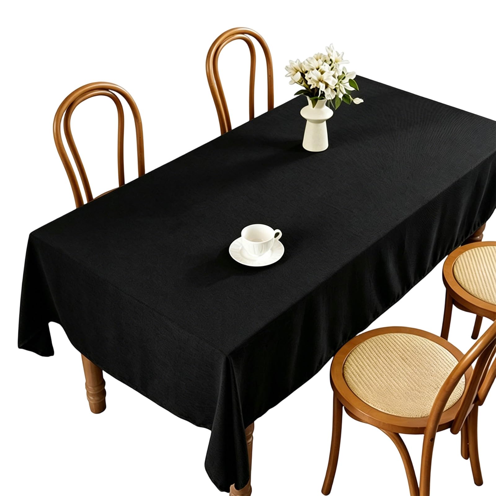 PANGBOER Tablecloth Heatproof for Family Gatherings Outdoor Event Simple Polyester Tablecloth